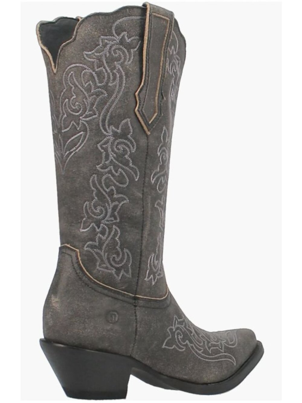 Dingo Flirty N Fun Western Boot Grey Leather Size Womens 7 [jb] - Picture 3 of 16